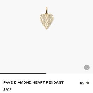 Mejuri Gold 14k gold Diamond Heart Charm